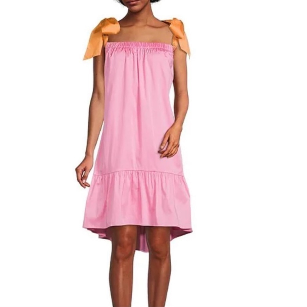 Antonio Melani X Kimberly Whitman Pink Summer Shift Dress Bows NWT Size 2